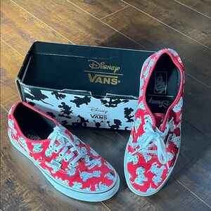 Vans Disney Red & White Dalmatian Print Sneakers
